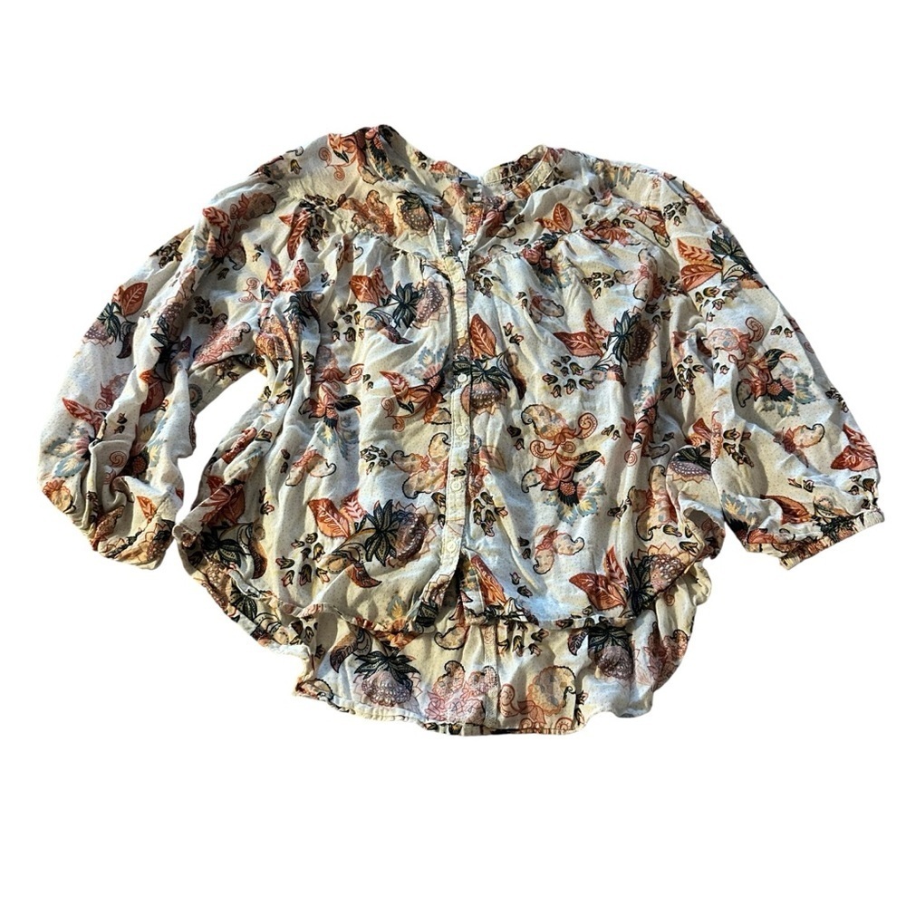 Old Navy Cream Floral Women's Blouse